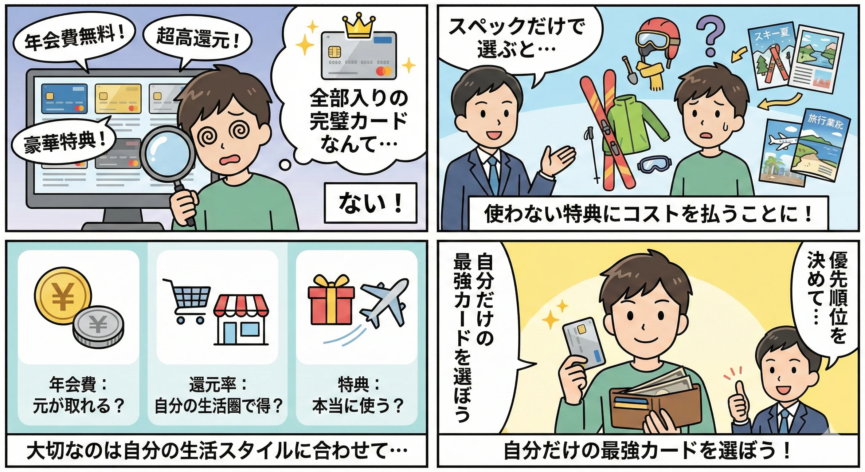 年会費・還元率・特典のバランス|自分に最適なカード選びの優先順位